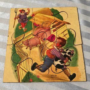 Vtg 1953 Fairytale Childrens Puzzle - Sifo Grosset & Dunlap